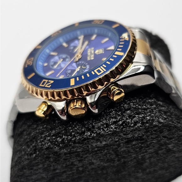 Montres Prestige Blue and Gold Chronograph Watch - Picture 2 of 7